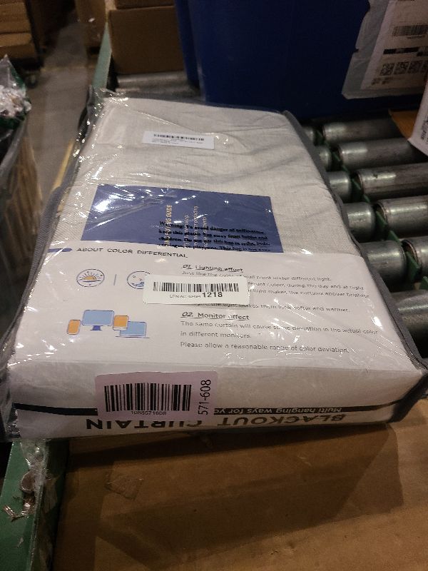 Photo 1 of 100% Blackout Shield Linen Blackout Curtains for Bedroom 96 Inches Long, Back Tab/Rod Pocket Living Room Drapes, Thermal Insulated Blackout Curtains 2 Panels Set, 50" W x 96" L, Beige