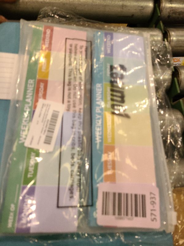 Photo 1 of 200 Sheets Weekly Planner Notepad Tear off 2.8 x 9.5 Inch Weekly Calendar Pad to Do List Notepad Adhesive Horizontal Schedule Sticky Pad for Planner Reminder Office School(Colorful)