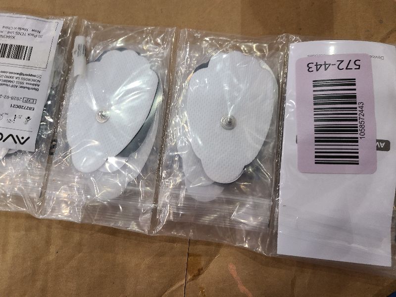Photo 1 of 20-Pack TENS Unit Replacement Pads, Long-Lasting Snap Electrodes for 50 Times of Use per Pad, Latex-Free TENS Pads Set Compatible with TENS EMS Devices Using 3.5mm Button Lead Wires
