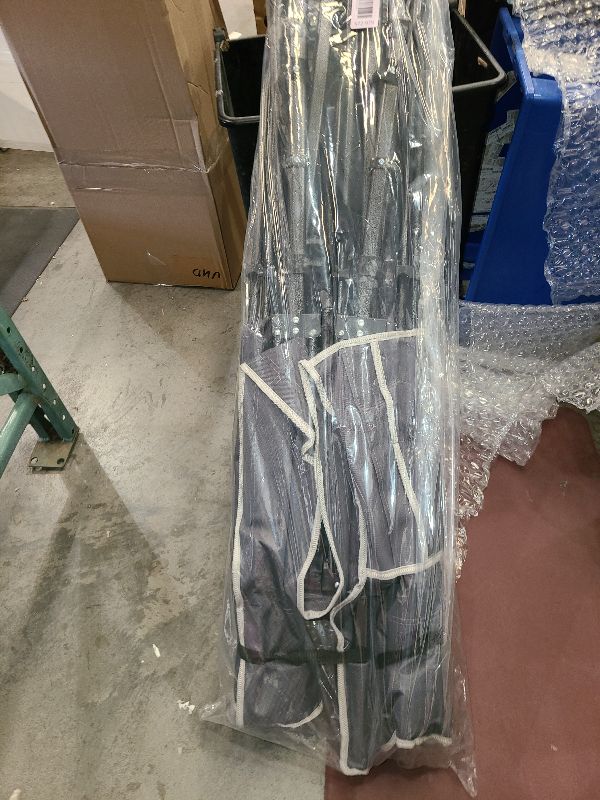 Photo 1 of 10x10 Pop Up Canopy Tent - Patented Center Lock One Push Instant Outdoor Canopy Beach Tent with STO-N-Go Bag 8 Stakes & 4 Sand Bags?Grid Grey