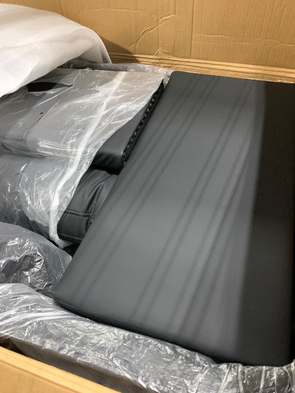 Photo 1 of ***Missing box 3/3 *** GlasFlength Sectional Couches for Living Room, Convertible 4 Seat Modular Sectional Sofa Set for Living Room, L Shaped Couch or U Shaped Couch with Storage Ottoman for Apartment, Leather Black ( Box 1 & 2 )