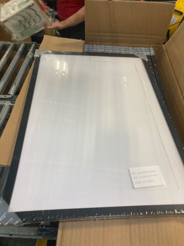 Photo 1 of **18 PACK**Hoikwo 13x19 Black Plastic Frame with Plastic Cover, Display Pictures 11x17 with Mat or 13x19 Without Mat, 1 Pack 13 by 19 Frame for Wall Hanging