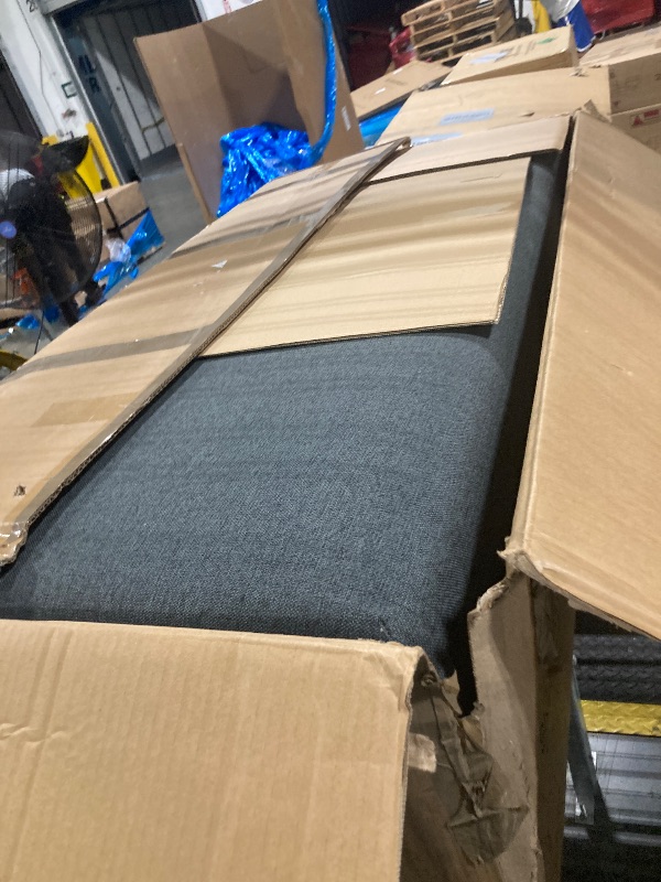 Photo 1 of **1 BOX OF 2***Ball & Cast 81.5" Sectional Sofa Couch, Linen Upholstered Sleeper Sofa Bed with Reversible Storage Chaise,L Shaped Pull Out Couch with Removable Back Cushion for Living Room,Apartment,Dark Grey