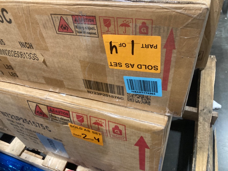 Photo 1 of **3 BOXES OF 4 ***Merax 86.5" Sectional Sofa with Storage Pockets & Removable Ottomans, 5 Seat U Shaped Sleeper Cloud Couch Set, Convertible L-Shaped Chenille Upholstered SofaBed for Living Room and Apartment, Grey