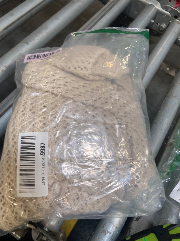 Photo 1 of Floerns Women's Crochet Bathing Suit Knitted Hollow Out Tie Back Bikini Swimsuit Beach Cover Up Dress Apricot Medium