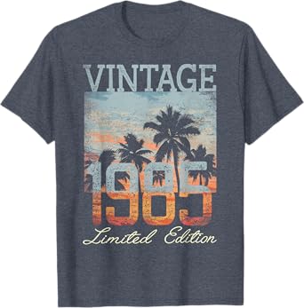 Photo 1 of **GRAY**Vintage 1985 Limited Edition 40th Birthday 40 Year Old Gifts T-Shirt Large