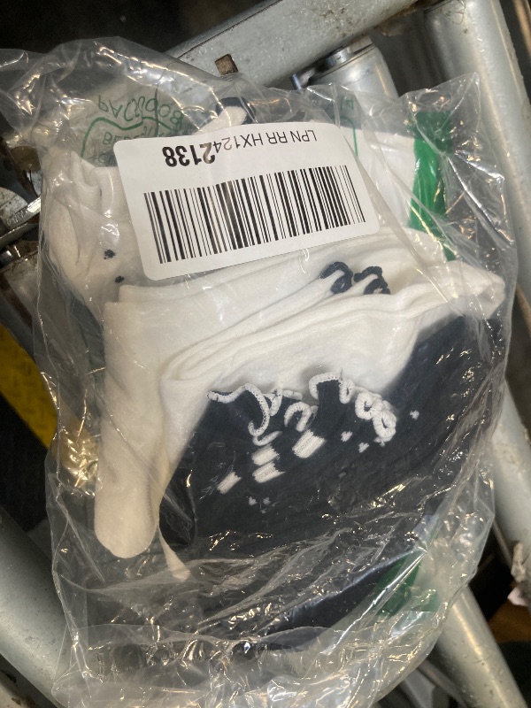 Photo 1 of **4 PIECES**MarJunSep Cute Striped Ruffle Ankle Frilly Lettuce Edge Dots Heart Ribbed Thin Socks for Women Teen Girls (US, Alpha, One Size, Regular, Regular, 6 Pairs White Black Socks Heart Dots Striped)