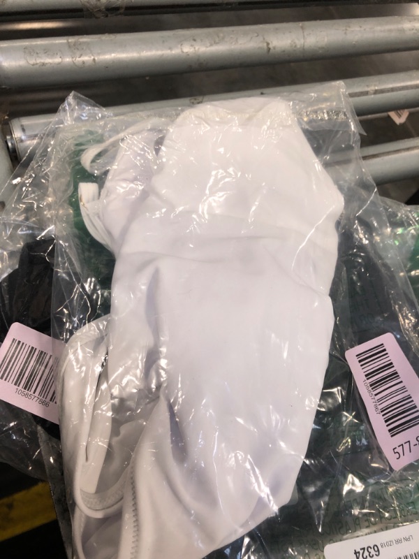 Photo 1 of **DIRTY**RELLECIGA Women's White High Cut Low Back One Piece Swimwear Bathing Suits Size Small