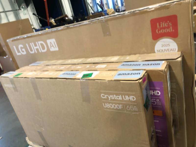 Photo 1 of **FOR PARTS ONLY, NO RETURNS, FINAL SALE!!!*** PALLET OF MULTIPLES TVS
**UNTESTED, NO GUARANTEE ITEMS FUNCTION**
**FOR PARTS ONLY*** NO RETURNS** FINAL SALE***



