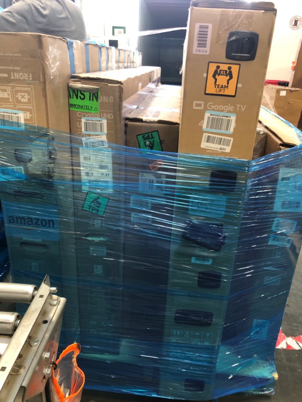 Photo 1 of **FOR PARTS ONLY, NO RETURNS, FINAL SALE!!!*** PALLET OF MULTIPLES TVS
**UNTESTED, NO GUARANTEE ITEMS FUNCTION**
**FOR PARTS ONLY*** NO RETURNS** FINAL SALE***