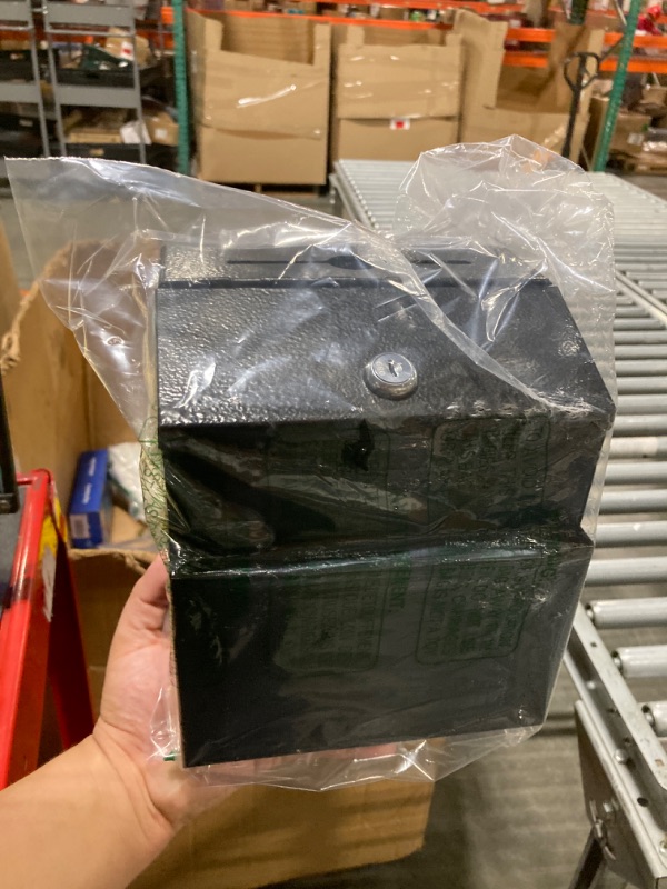Photo 1 of ***MISSING KEY******Suggestion Box with Slot and Lock & 50 Suggestion Sheets Wall Mounted Donation Box with Lock Steel Black