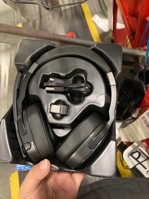 Photo 1 of ****MISSING PIECE****TECKNET Bluetooth Trucker Headset, Single and Dual Ear Wireless Headset with Mic for Work Noise Cancelling, 50Hrs 3 EQ Music Modes Trucker Bluetooth Headphones for PC, Drivers, Office, Call Center