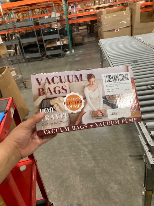 Photo 1 of *******JUST THE BAGS*****VMstr 9 Pack Travel Vacuum Storage Bags with USB Pump, Vacuum Packing Seal Bags for Luggage, Carry-on Size Space Saver for Clothes and Clothing Travel