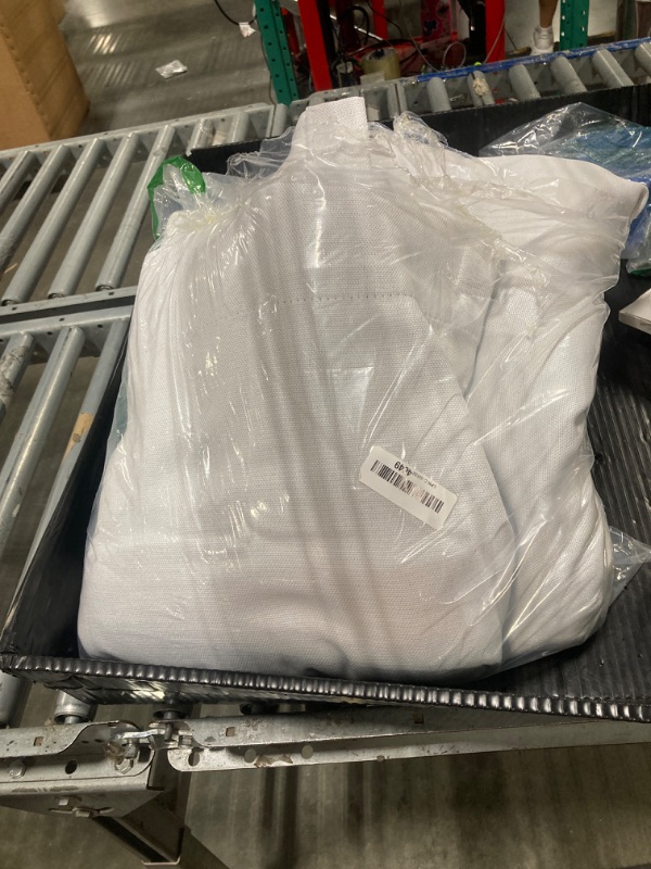 Photo 1 of ***SNAGS*****HAVE EEN USED***HAVEBEEN USED***NICETOWN Faux Linen Greyish White 100% Blackout Curtains for Living Room, Pinch Pleated Curtains Thick Linen Blend Thermal Window Treatments Sound & Light Reducing for Bedroom, W50 x 96, 2 Panels