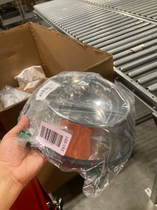 Photo 1 of ******USED***Amazon Basics Stainless Steel Non-Skid Pet Dog Water And Food Bowl, 2-Pack (10 x 2.8 Inches), Each Holds Up to 38oz