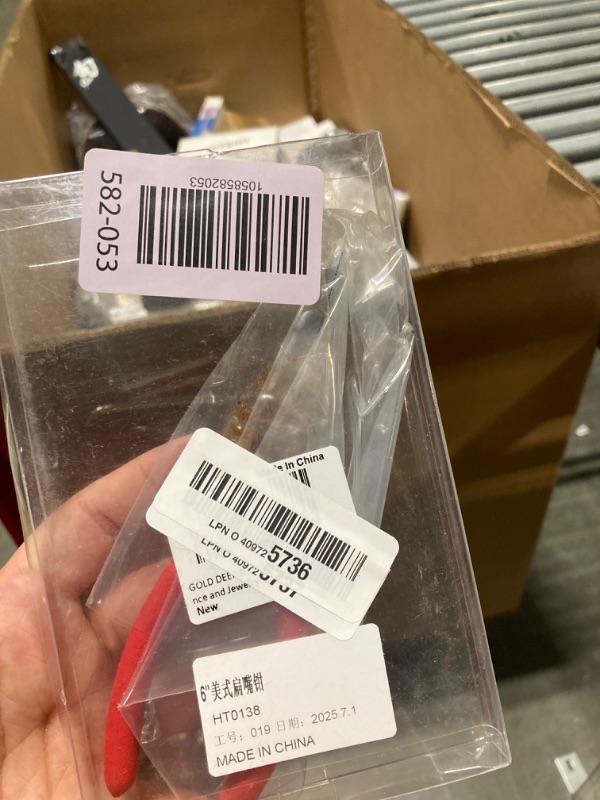 Photo 1 of ***USED AND RUSTY****GOLD DEER 6 Inch Flat Nose Pliers with Serrated Jaw Precision Duck Bill Fine Pliers Multipurpose for Maintenance and Jewelry Making