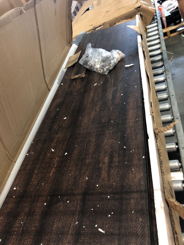 Photo 1 of ***SPLIT WOOD PIECE***GAOMON Farmhouse 59" TV Stand Up to 65 Inches, Mid Century Modern TV Entertainment Center with Storage Cabinets & Open Shelves, Wood TV Cabinet for Living Room, Brown