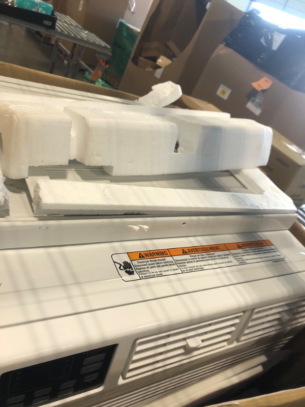 Photo 1 of ***FOR PARTS***Whirlpool 10,000 BTU Window Air Conditioner with Dehumidifier, 115V, Window AC for Rooms up to 450 Sq. Ft., Living Room, Bedroom, or Kitchen, with Remote Control, Digital Display, and 24H-Timer, White