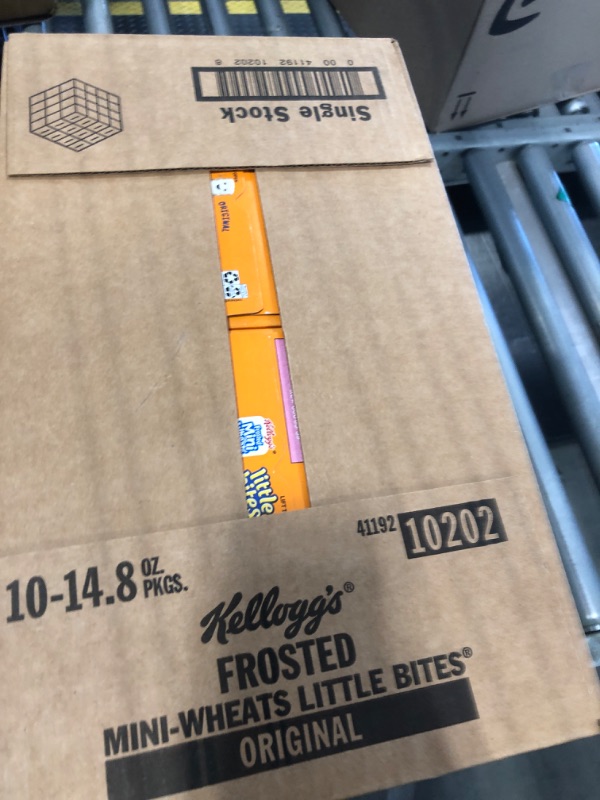 Photo 1 of ***EXP JULY 07/2025***202025**Kellogg's Frosted Mini-Wheats Little Bites Breakfast Cereal, Kids Cereal, Family Breakfast, Original (10 Boxes)