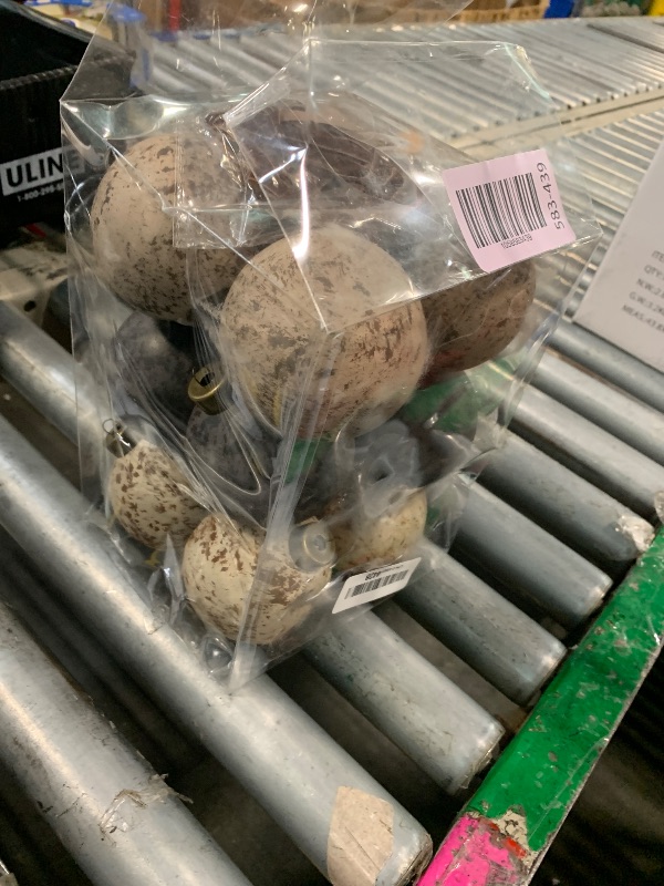 Photo 1 of *Minor Damaged*
PullCrease 12 Pcs Neutral Christmas Textured Rusty Balls Ornaments 3.15'' Rustic Hanging Shatterproof Electroplated Plastic Ball Christmas Tree Ornaments for Xmas Home Farmhouse Decor(Multicolor)