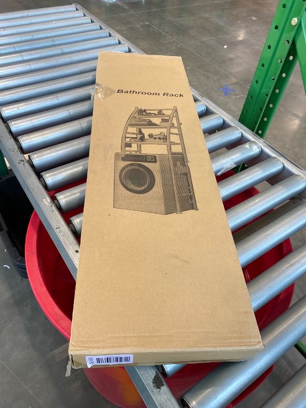 Photo 1 of *MISSING PARTS* ver-The-Washer Storage Rack, 3-Tier Bathroom Laundry Shelf Organizer, 66x25x166cm, Steel Frame