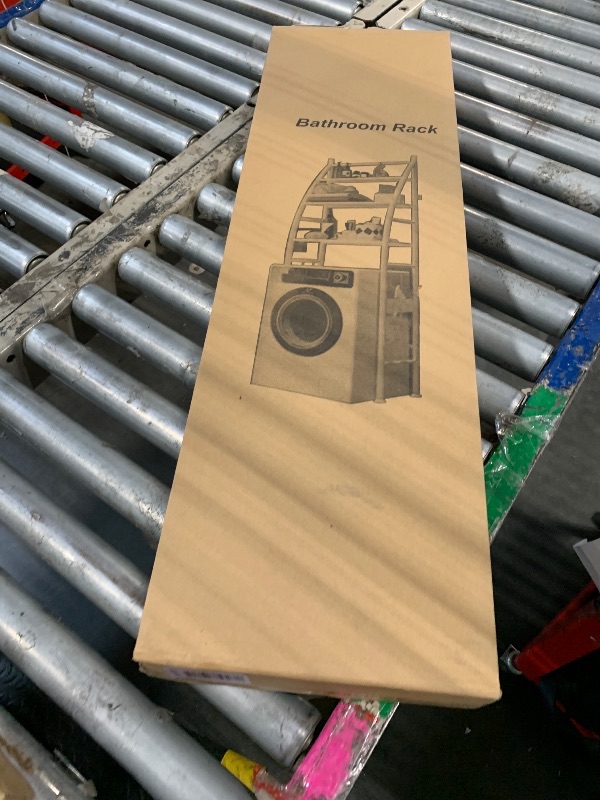 Photo 1 of *MISSING PARTS* Over-The-Washer Storage Rack, 3-Tier Bathroom Laundry Shelf Organizer, 66x25x166cm, Steel Frame