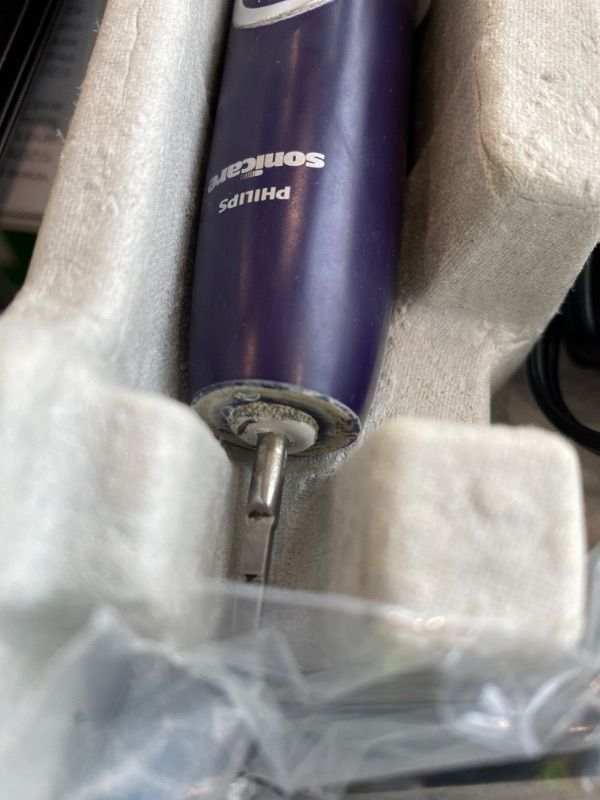 Photo 1 of ***DIRTY*** Philips Sonicare ProtectiveClean 6100 Rechargeable Electric Toothbrush, with Pressure Sensor, 3 Cleaning Modes, SmarTimer and QuadPacer, 14-Day Battery Life, Travel Case, Deep Purple, Model HX6471/03..