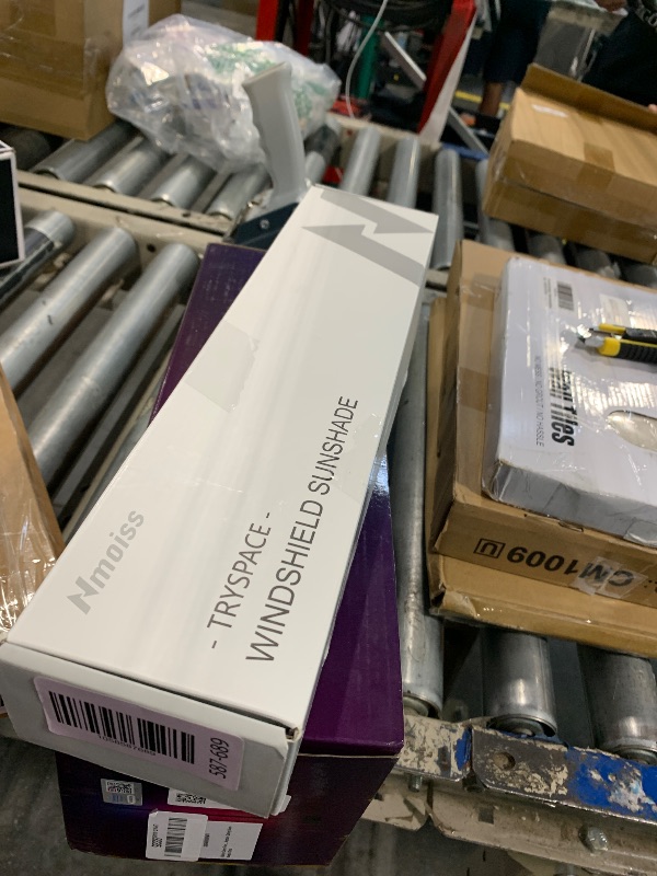 Photo 1 of [2025 Upgrade] Nmoiss Windshield Sun Shade Umbrella - [Vinyl Coating Heat Shield] Protect Car from Sun Rays & Heat Damage Keep Cool and Protect Interior, Spring Structure Edge Medium 56" L x 31" W