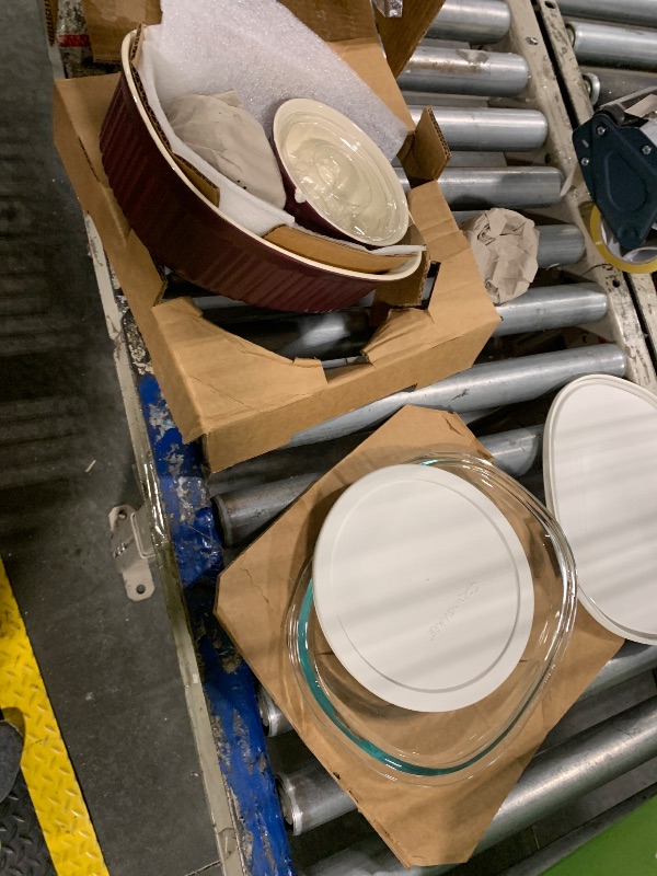 Photo 1 of ****PARTIAL SET****** CorningWare Ceramic Bakeware Set with Lids Chip and Crack Resistant Stoneware Baking Dish, Microwave, Dishwasher, Oven, Freezer and Fridge Safe, 12-Piece French Cabernet