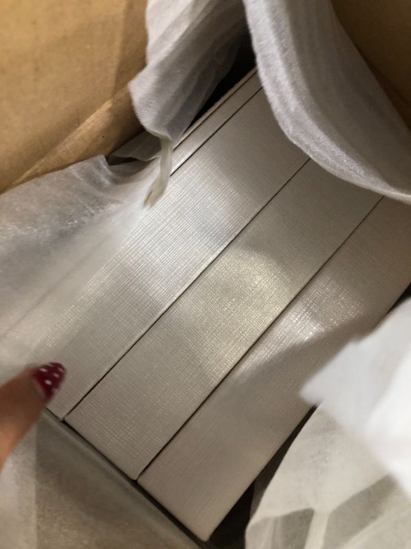 Photo 1 of ** missing 1** BEWISHOME Jewelry Organizer Trays Stackable Earring Storage Trays with Lid for Dresser and Drawer 32 Slots for Rings, Earrings, Necklaces, Bracelets and Watches Set of 4 White SSH81W