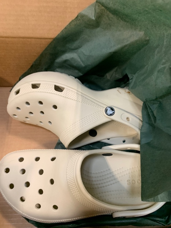 Photo 1 of **NEED TO BE CLEANED** Crocs Classic Platform Clog Bone 8W