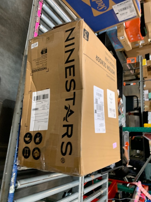 Photo 1 of * has small dent on side* NINESTARS DZT-50-28 Automatic Touchless Motion Sensor Rectangular Trash Can, 13 Gal, Black Trim