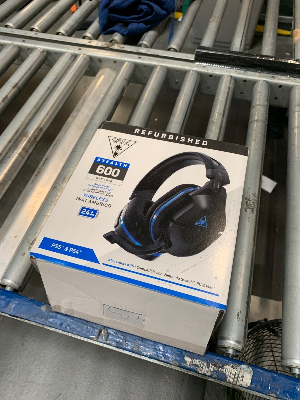 Photo 1 of ***missing the wireless receiver that it needs to work***Turtle Beach Stealth 600 Gen 2 USB Wireless Amplified Gaming Headset for PS5, PS4, PS4 Pro, Nintendo Switch, PC & Mac with 24+ Hour Battery, Lag-Free Wireless, & Sony 3D Audio - Black (Renewed)