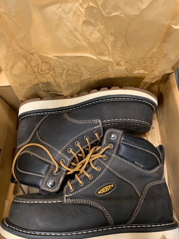 Photo 1 of **MISSING INSOLES** KEEN Utility Men's Cincinnati 6" Composite Toe Waterproof Wedge Work Boots size 10