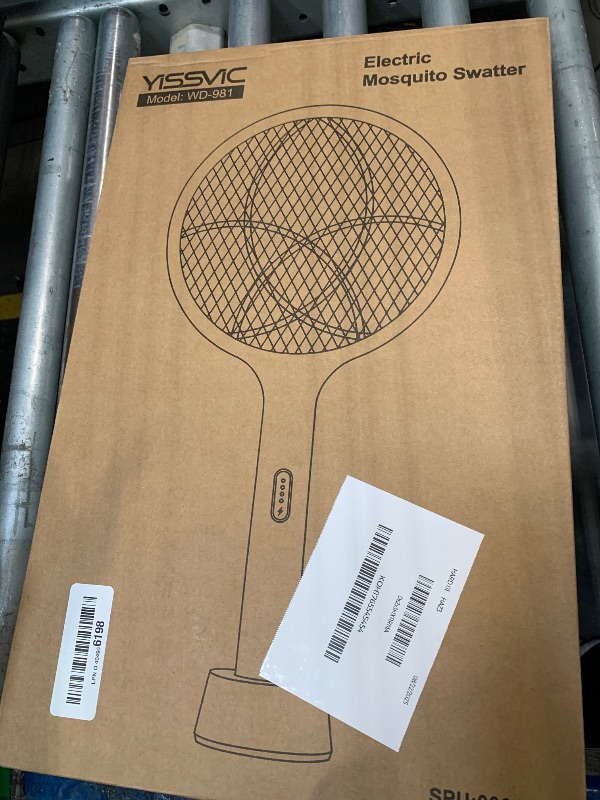 Photo 1 of YISSVIC Electric Fly Swatter Bug Zapper Racket Dual Modes Mosquito Killer with Purple Mosquito Light Rechargeable for Indoor Home Office Backyard Patio Camping