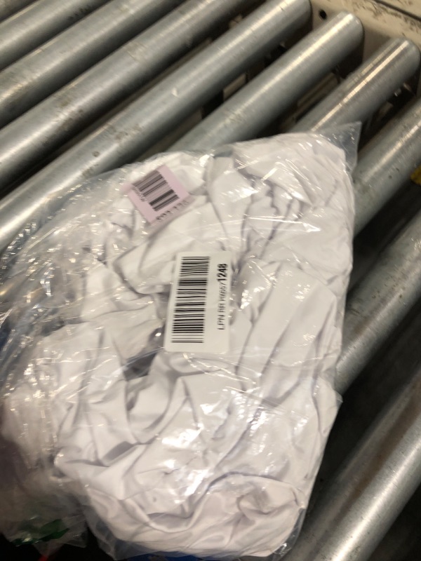 Photo 1 of ** very used ** BEAGIMEG Women's Sexy Ruched Sleeveless Deep V Elegant Cocktail Evening Party Maxi Dress White