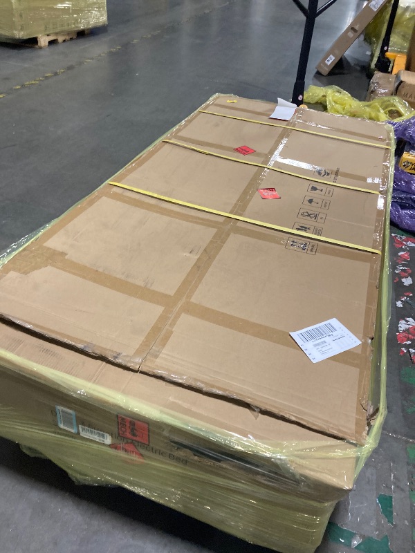 Photo 1 of ** MECH PALLET** Restisland Premium 3 Function Electric Hospital ICU Bed with Mattress & IV Pole.