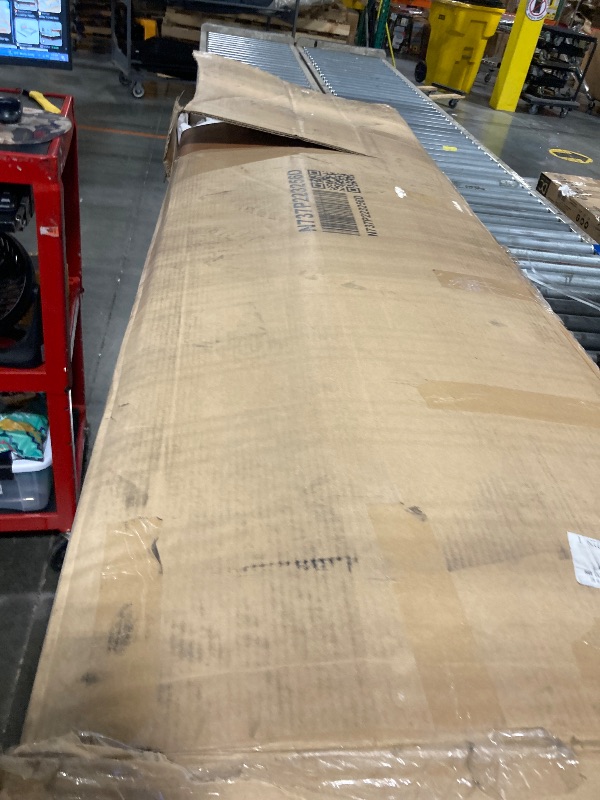 Photo 1 of ** SET 2 BOX ** THINK 30 Queen Size Wooden Storage Platform Bed with Soft PU Leather Backrest, Modern Bed Frame with 2 Big Drawers, T-XL Size Trundle, No Box-Spring Needed (White)