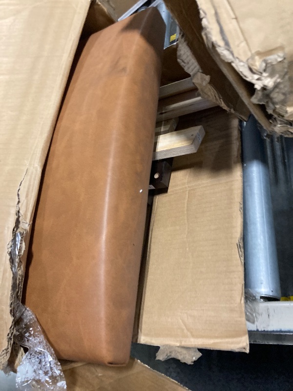 Photo 1 of ** SET 2 BOX ** THINK 30 Queen Size Wooden Storage Platform Bed with Soft PU Leather Backrest, Modern Bed Frame with 2 Big Drawers, T-XL Size Trundle, No Box-Spring Needed (White)