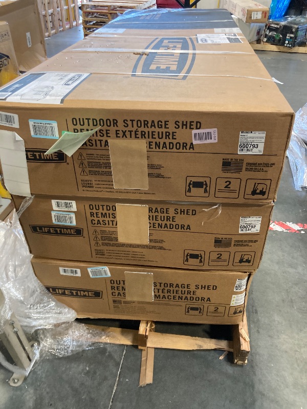 Photo 1 of ** FACTORY SEALED ** Lifetime 60079 Outdoor Storage Dual Entry Shed, 15 x 8 ft, Desert Sand