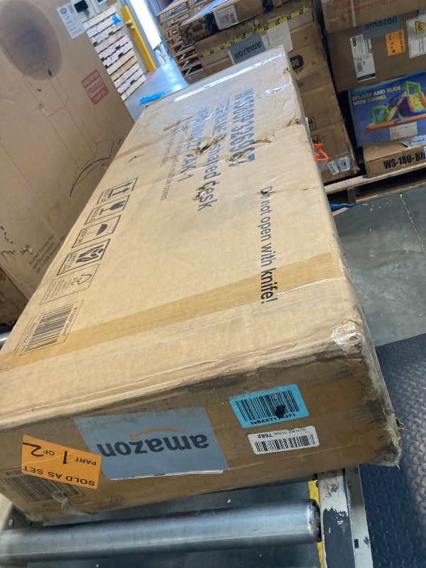 Photo 1 of ** SET 2 BOX * Sweetcrispy L Shaped Desk - Computer Desk Corner Desks Gaming Desk PC Table with CPU Stand Side Bag for Home Office Dorm Sturdy Writing Workstation, Black, 50-Inch