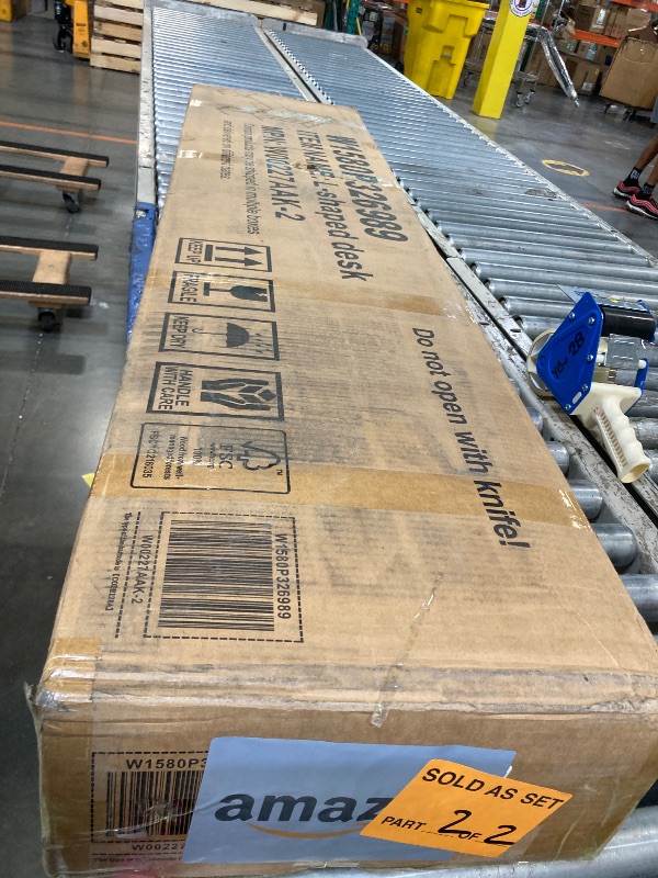 Photo 1 of ** SET 2 BOX * Sweetcrispy L Shaped Desk - Computer Desk Corner Desks Gaming Desk PC Table with CPU Stand Side Bag for Home Office Dorm Sturdy Writing Workstation, Black, 50-Inch