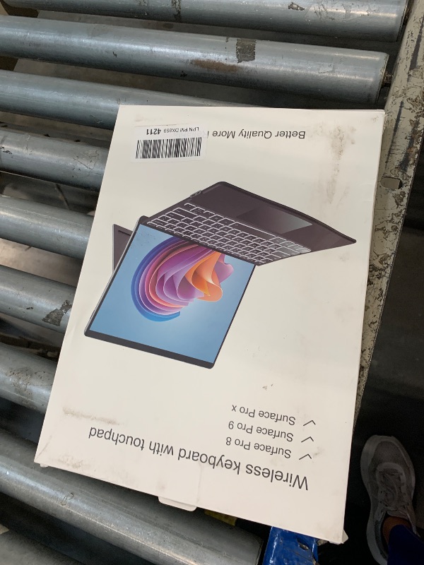 Photo 1 of Surface Pro Keyboard, Wireless Type Cover for Microsoft Surface Pro 11/10/9/8/X 13 inch, Ultra-Slim Portable Magnetic Bluetooth Keyboard with 7 Color Backlit, Pen Holder, Trackpad