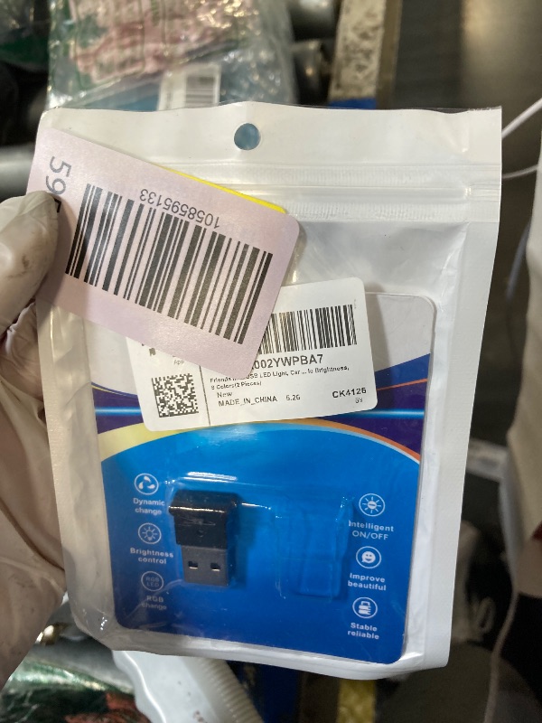 Photo 1 of ***MISSING ONE***Frienda 2 Pieces Mini USB LED Light, Car LED Interior Lighting 5v Smart USB Atmosphere Light, Laptop Keyboard Office Decoration Night Lamp, Adjustable Brightness, 8 Colors