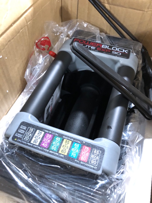Photo 1 of ** ONLY 1** PowerBlock Elite EXP Adjustable Dumbbells, Sold in Pairs, Stage 1, 5-50 lb. Dumbbells, Durable Steel Build, Innovative Workout Equipment, All-in-One Dumbbells, Expandable with Expansion Kits