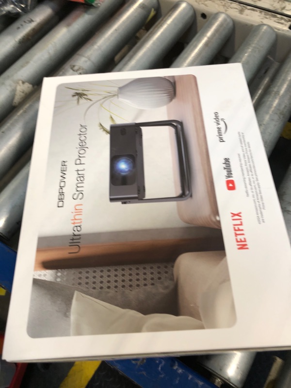 Photo 1 of [Ultra-Slim 1.97"| Netflix Licensed | AI Auto Focus | 360° Stand] Smart Mini Projector with WiFi 6 & Bluetooth, Built-in Netflix/YouTube/Disney+/Hulu, DBPOWER N5 Movie Projector for Bedroom (Black)