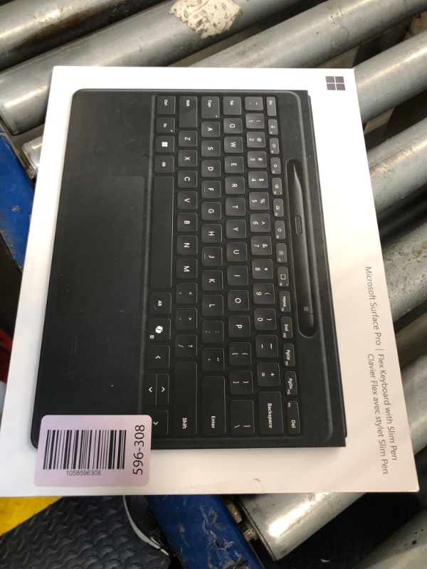 Photo 1 of ** DAMAGE ** Microsoft Surface Pro Flex Keyboard with Slim Pen Bundle, 2-in-1 Alcantara Keyboard for Surface Pro Copilot+ (11th Edition), Pro 9 and 8, Windows 11 Copilot+ PC, Black