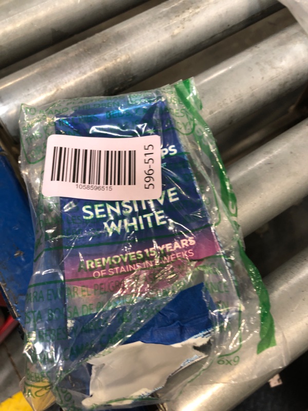 Photo 1 of ** ONLY 8** Crest 3D Whitestrips Sensitive At-Home Teeth Whitening Kit, 18 Treatments, Gently Removes 15 Years of Stains, Crest Whitestrips, Teeth Whitening Kit