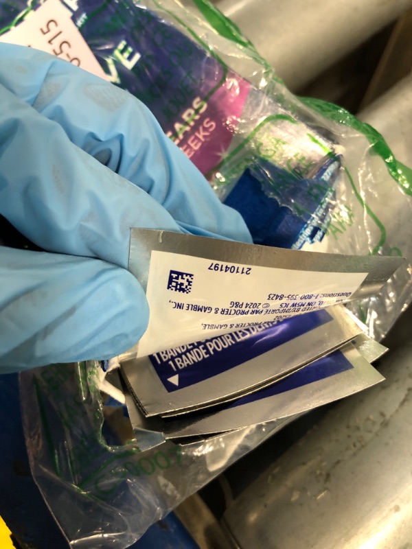 Photo 1 of ** ONLY 8** Crest 3D Whitestrips Sensitive At-Home Teeth Whitening Kit, 18 Treatments, Gently Removes 15 Years of Stains, Crest Whitestrips, Teeth Whitening Kit