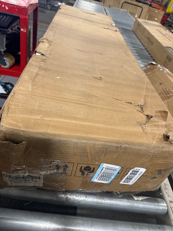 Photo 1 of ** PARCIAL SET 2 BOX ** Tribesigns 71-Inch Executive Desk, L-Shaped Desk with Cabinet, Large Office Desk with Drawers and Storage Shelves, Writing Table Computer Desk for Home Office, Brown and White